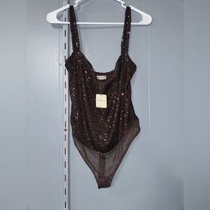 Free People Sparks Fly Corset Bodysuit size Small
